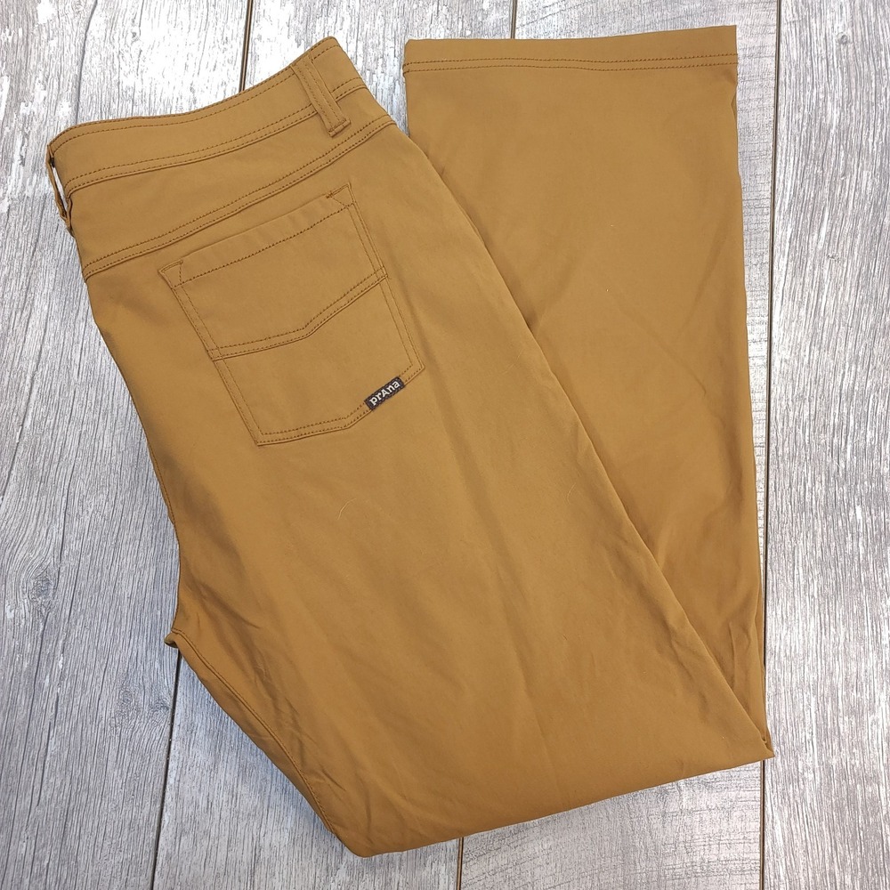 prAna Pants Mens 38x32 Brown Brion Slim Fit Outdoor Hiking Lightweight Stretch